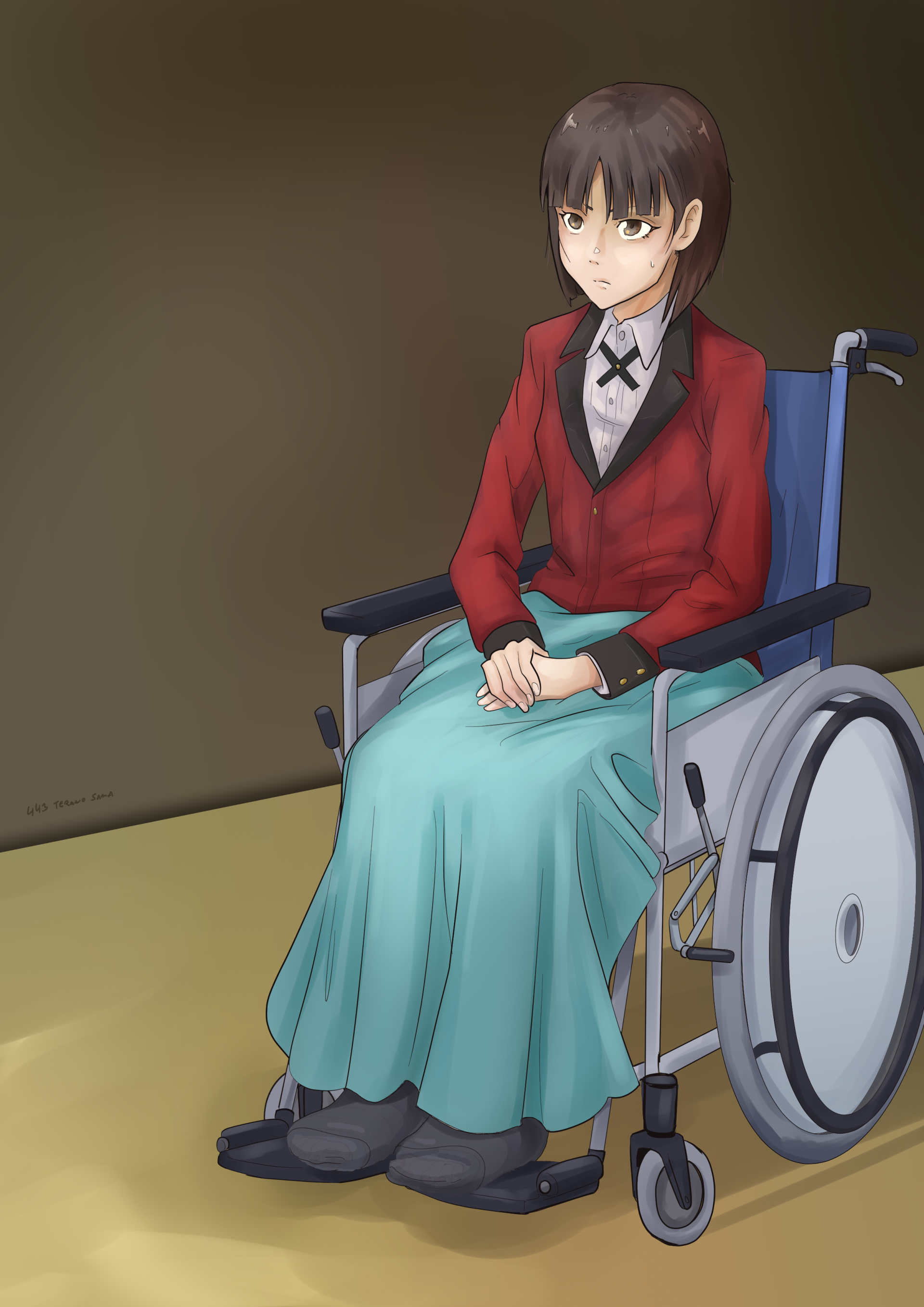 Smiling Anime Girl In Wheelchair by Disconnect3301 on DeviantArt